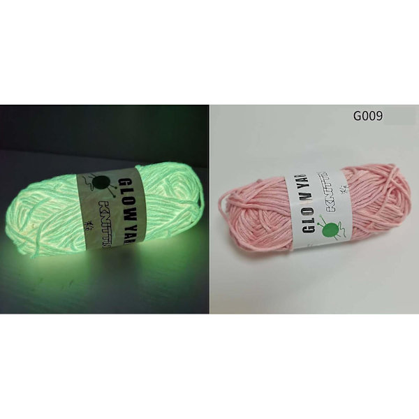 In The Dark Yarns Lysande Garn Handvävt DIY Handvävt-i-mörkret Garn Rosa