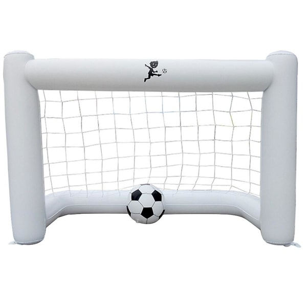 160 cm uppblåsbar fotbollsport med nätuppblåsbar fotbollsmatch Flytande fotbollsmål (1st grind + 1p White 160X80CM