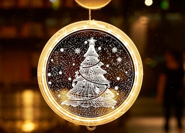 Christmas Tree Christmas Decorative Window Light, Background String