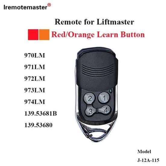 LiftMaster Replacement Remote Control, Garage Door Opener, Red or Orange Learn Button, 971LM, 973LM [E793034333]