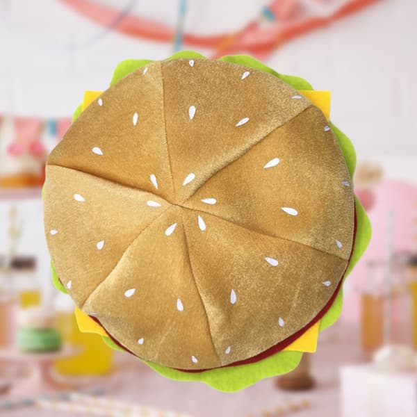 Nyhet Burger Kostymehatt Plysj Hodeplagg til Halloween