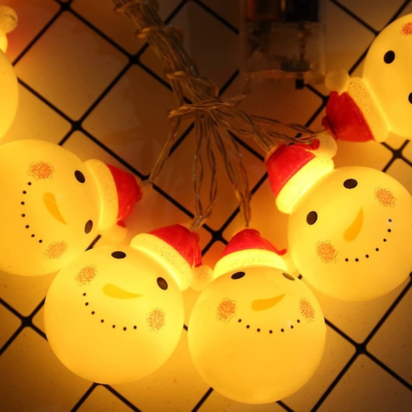 Usb Udendørs Jul Led Snemand Batteri Fairy Light Stjerneklar Strand Lampe Nytår Plug In Hængende Træ Ferie Decor Xmas