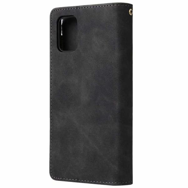 A53 5G, Multifunctional Wallet Case, 8 Compartments, Black, Zipper