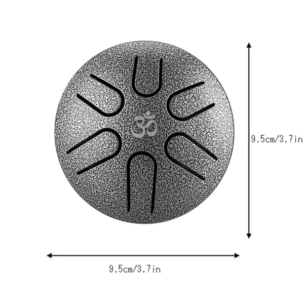 Mini Micro Tongue Drum, Perkusjonshåndtromme Med Veske Musikkbok Hammer Fingerplukksølv Silver