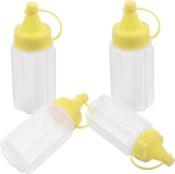 4-delt klembar sauceflaske, saucedispenserflaske, genanvendelig