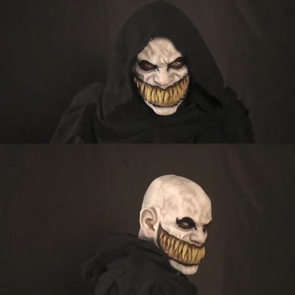 Läskig Stalker Mask för Män Stor Tandmask Skräck Halloween Kostymfest Rekvisita Horror Cosplay Karneval MaskB