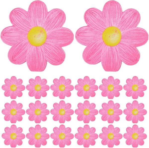 40 ark tusenfryd-dekorerte blomsterservietter til bursdagsfester blomsterformede servietter
