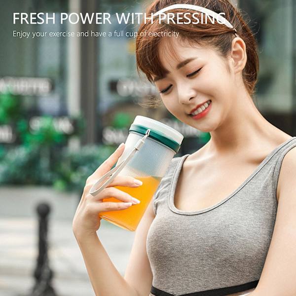 Bärbar Blender, Personlig Mini-Flaska Resa Elektrisk Smoothie Blender Maker Fruktjuicekopp Gree Green
