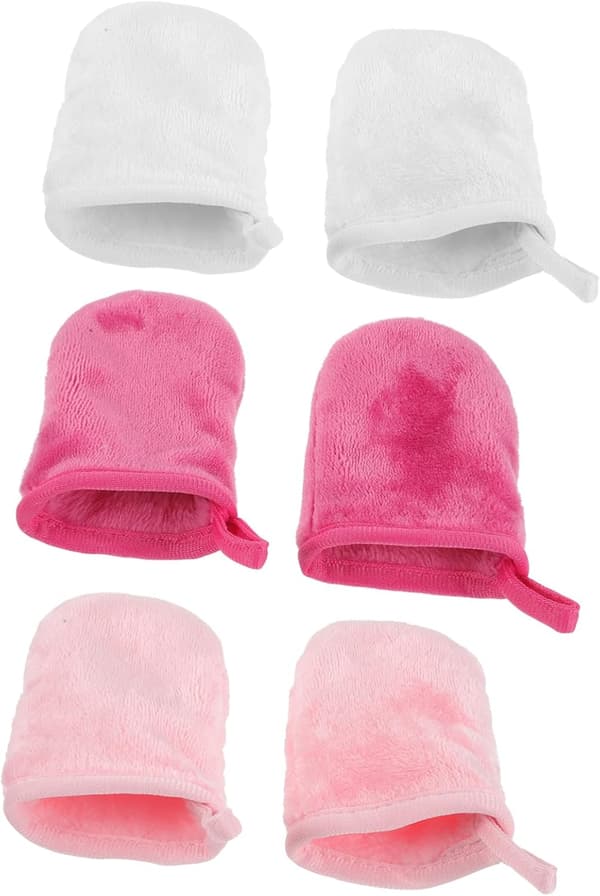 Skønhedsmakeupfjernelseshansker 6 stk. Mikrofiber Ansigtsrensehandsker Bløde Vaskehandsker