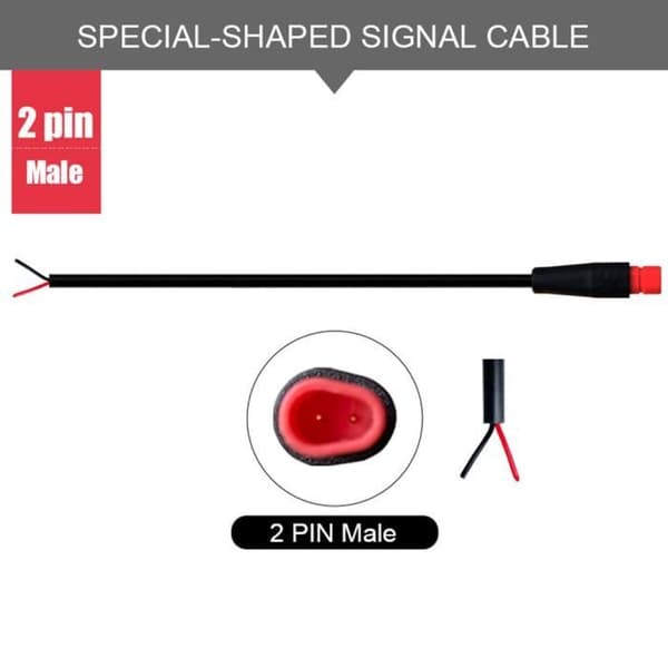 Extension Cable - BAFANG - 2-Pin - Waterproof Connector - Electric Bikes - Red