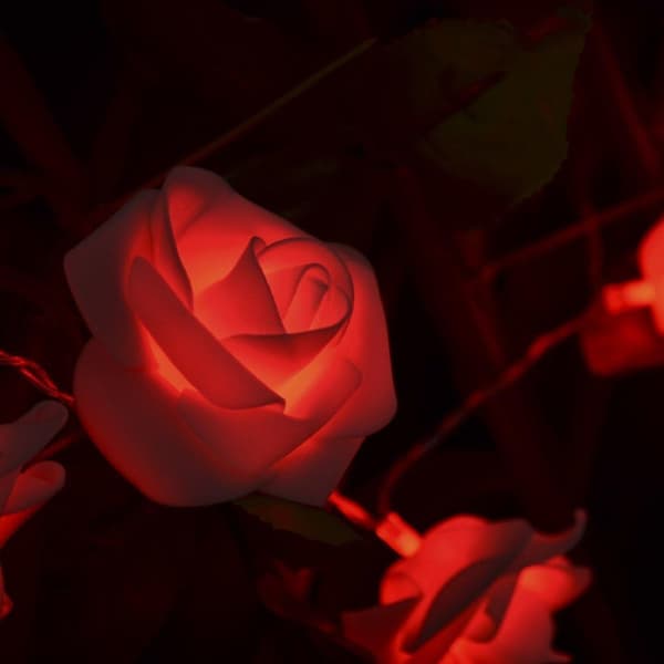 20 LED USB-drevne Premium String Blomst Romantisk Rose Fairy Lys