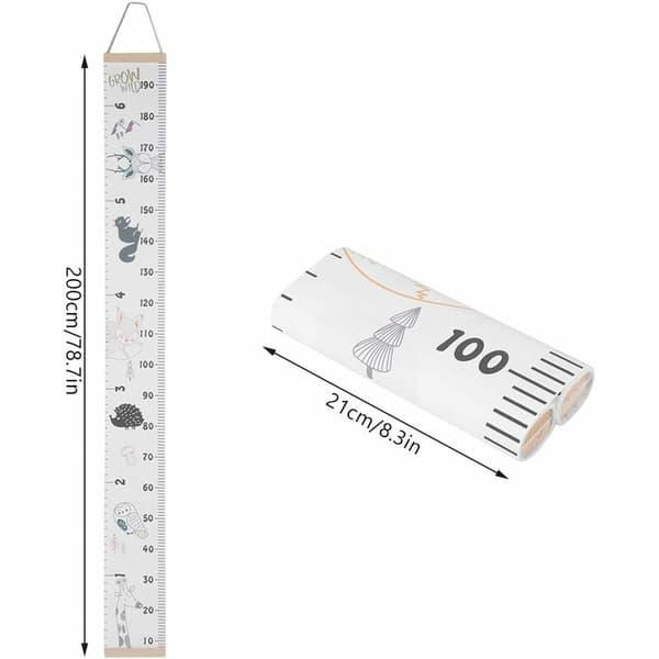 Kids Growth Chart Wall Graded Ruler Height Chart Growth Chart Stickers Self-Adhesive Kids Room Wall Decoration (1)-