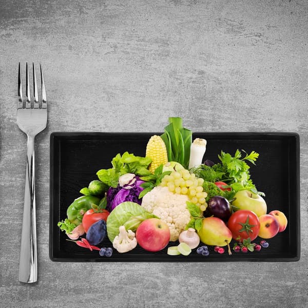 2 pcs rectangular serving trays with smooth surface, practical to use as fruit tray