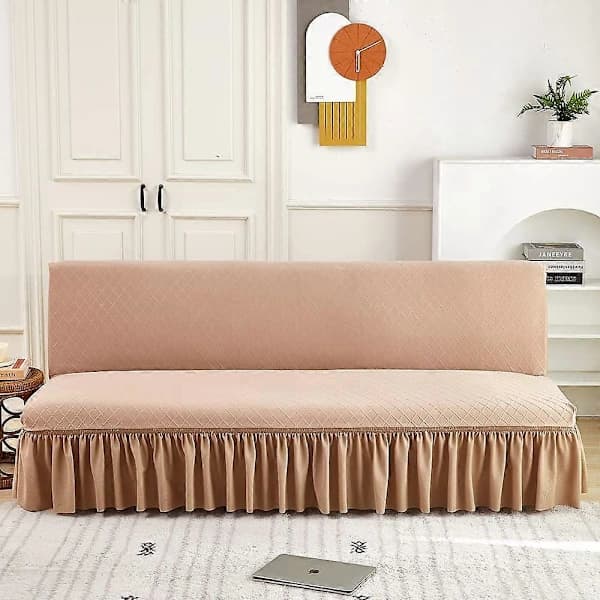 Sofföverdrag utan armstöd Stretch sofföverdrag rosa