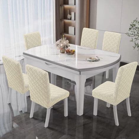 Chair Covers for Kitchen and Dining Room, Removable and Washable (2-Pack), Style 1
