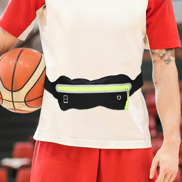Waterproof Running Waist Bag with Multiple Compartments, Slim Running Belt, Phone Holder