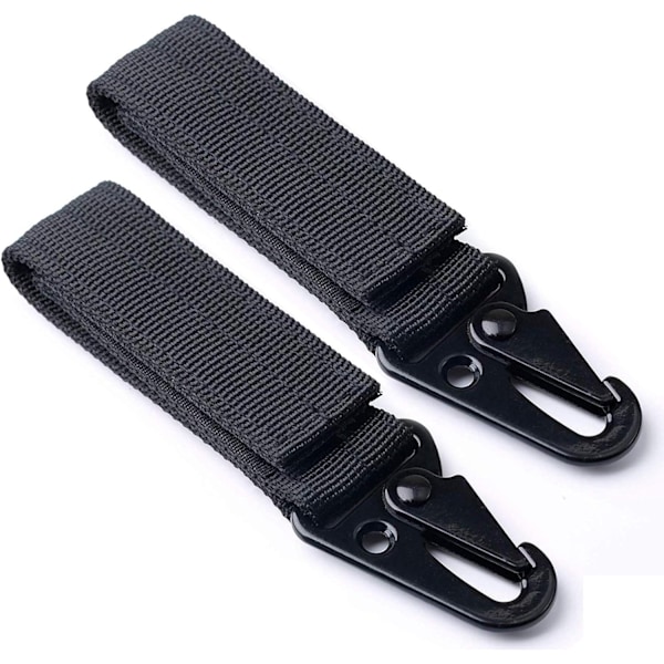 Taktisk Bælte Hængende Karabinhager Krog Nylon Webbing Spænde Rem Klip til Rygsæk, Universal Ørnenæb Krog Pakke med 2