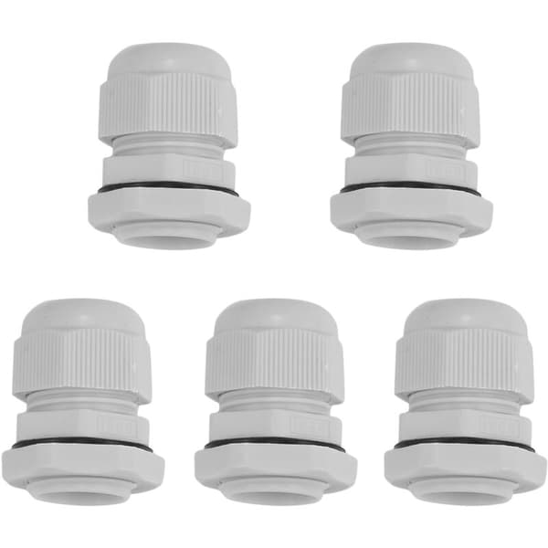 5 x M20 White Cable Gland Lock for Waterproof Compression Cable 20mm