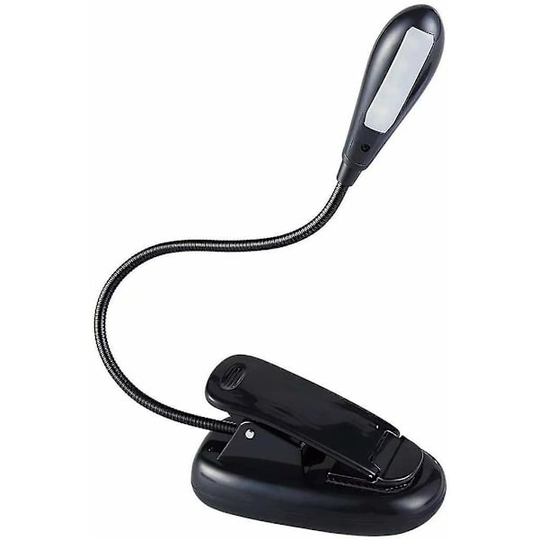 Læselampe Boglampe Genopladelig, Led Boglampe, Bærbar Og Fleksibel, 3-niveau Lysstyrke, Strømadapter Og Usb-kabel Medfølger