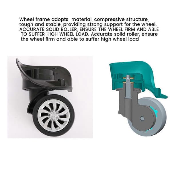 4-pack Replacement Wheels for Luggage, Replacement Wheels for Luggage Suitcase Spinner, Universal Swivel Wheels