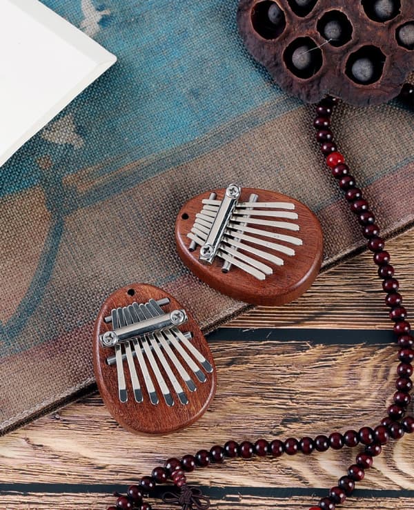 8-Tons Mini Thumb Piano, Kalimba Solid Wood Finger Piano - Drop