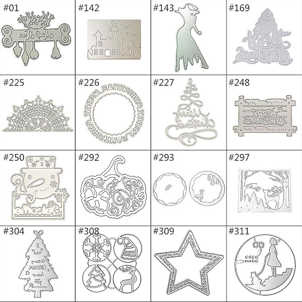 Jule- og Halloween-metallstans for scrapbooking, album, kort og juledekorasjon - Hjorte-design
