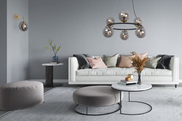 SIENA GULD VEGGLAMPE 1-PLASS GRAFITT LAMPESKJERM E14