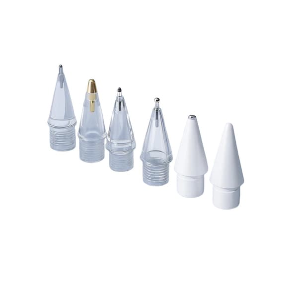 Pen tip set compatible with Apple Pencil, 6-piece set for sketching and note-taking – silent tips (2.0, 3.0, 3.5, bullet, 2B needle tube, 2B) with storage box 20