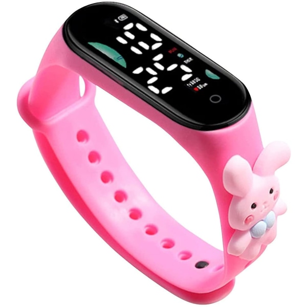 Led Digital Watch, Cartoon Waterproof Silikon Armband Watch, Electronic Sport Digital Watch For Tonåringar Barn Kanin
