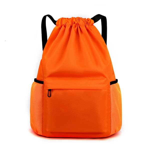 Drawstring Backpack, Waterproof Drawstring Backpack, with Zipper Pocket, Gym Drawstring Backpack, Swim Bag for Men and Women, 1-Pack, Green