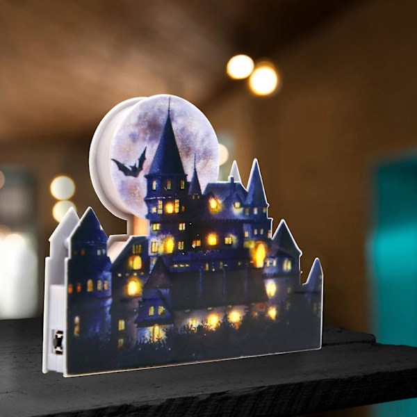 Multifunktionell Slott Ornament med LED-belysning för Hem, Sovrum, Sovsal