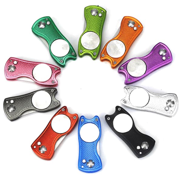 Portable Golf Divot Tool Green Repair Pitch Fork Ball Marker Training Aid