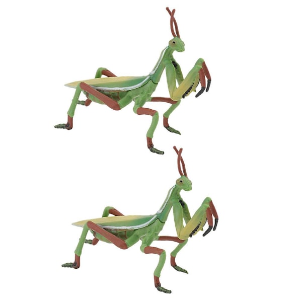 2 stk. Julefigurer til Børn Model Legetøj Julegave Figur Kunstgræs Græshoppe Ornament Grøn 10X8CM