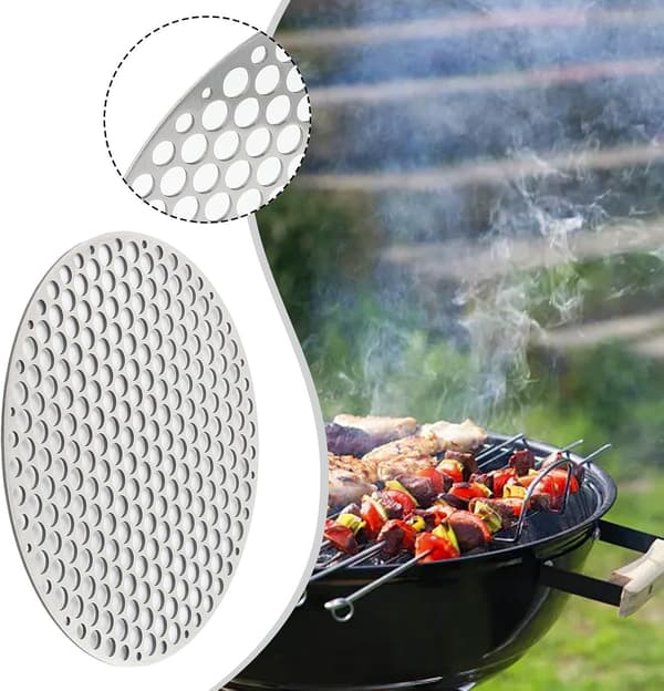 Rund grillrist i rustfrit stål, rund netgrillrist, rund grillrist (20 cm)