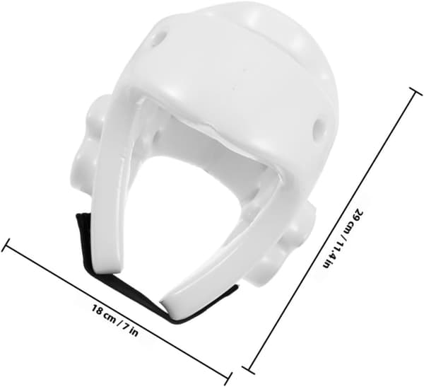 Boxing Head Guard White L, Taekwondo Sparring Helmet Padding, Protective Headgear