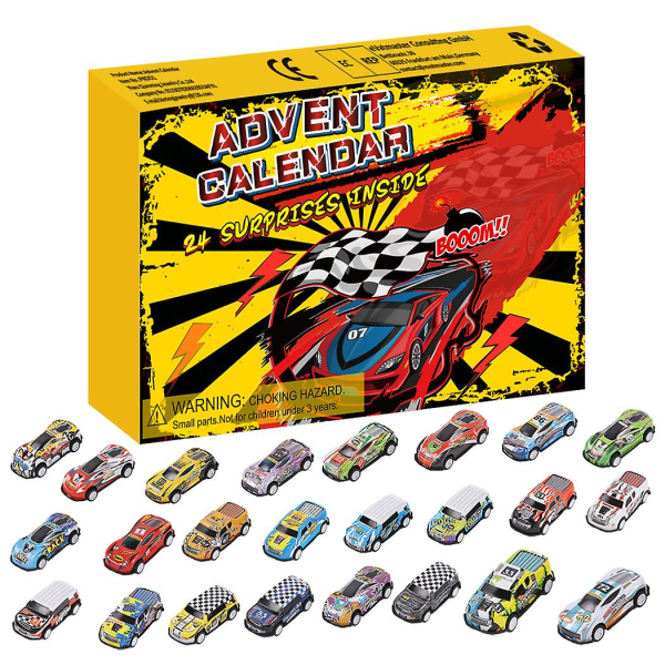Uusi auto Countdown 24 Digital Blind Box Lasten Gift Racing Joulun Adventtilahja