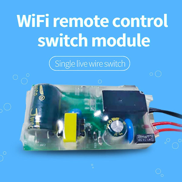 Smart Wifi Trådløs Til Hjemmet Enkelt Ildsted Modul Hvid White