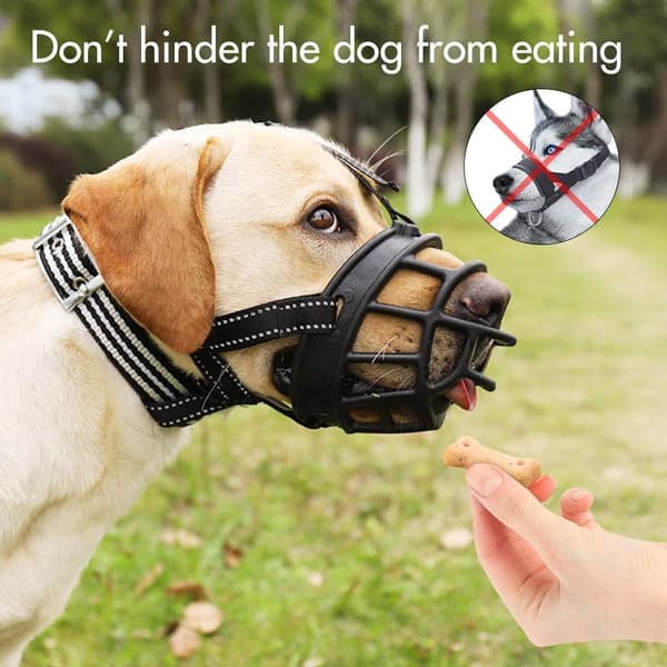 Dog Muzzle Soft Basket Model Prevents Bites, Chewing