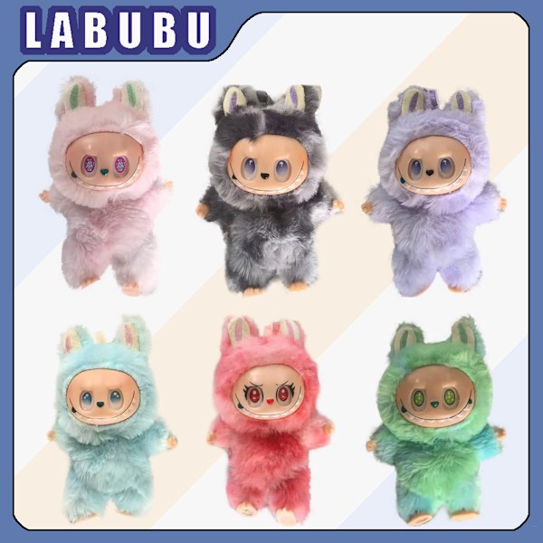 Labubu V3 The Monsters Big Into Energy Series Vinyl Plysch Henge Blind Box Ansiktsdokke Actionfigur Nøkkelring Gave{HH} D