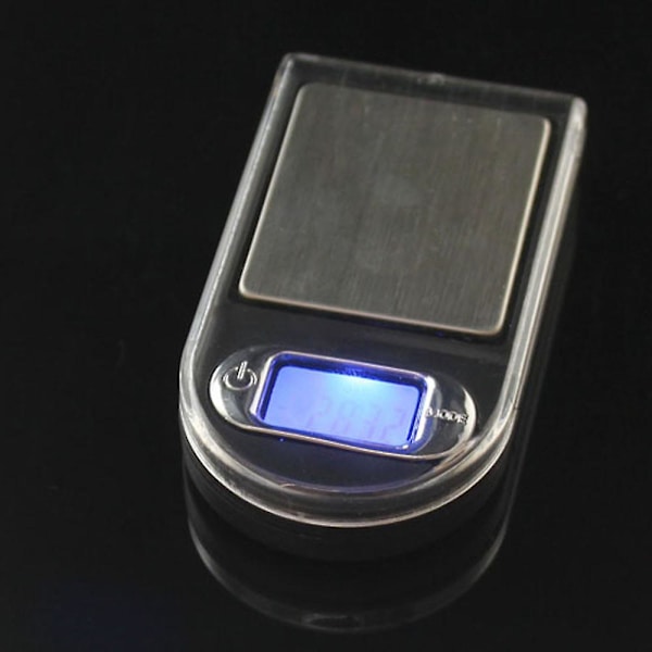 0,01~200g Mini Digital Lommelygte-Stil Lommevægt Sort