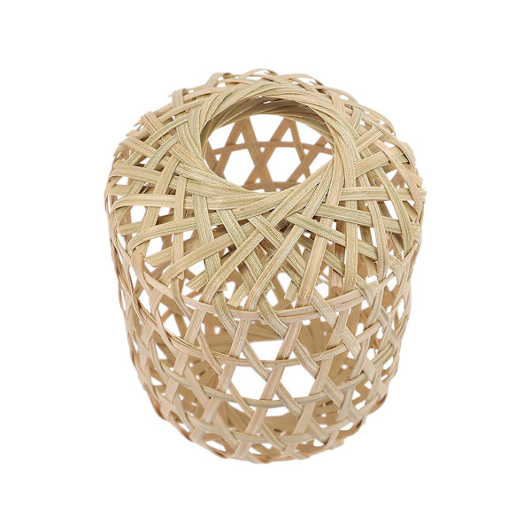 Bambu Vävda Lampskärm Rustik Stil Hängande Lampskärmar Pendellampa Skydd Mörkbrun 8x7.5cm