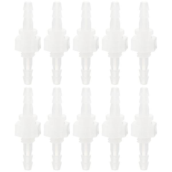 10 stk Slangebarb Gjennom-bulk Bulkhead Tilbehør Plast Hex Straight Union Adaptertransparent4.5X1.5CM transparent 4.5X1.5CM