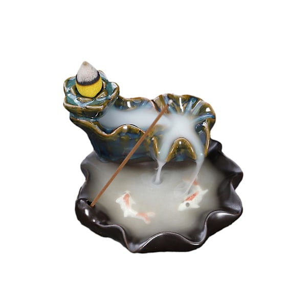 Røkelsebrenner Ornament Lotus Røkelse Blå