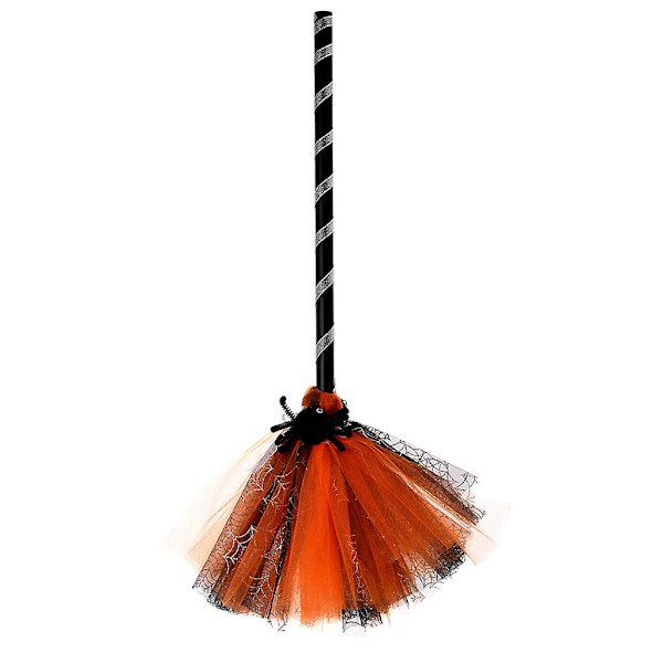 Grön Dekorativ Häxhatt och Kvast Set Flerfunktionella Dekorativa Ornament Grön