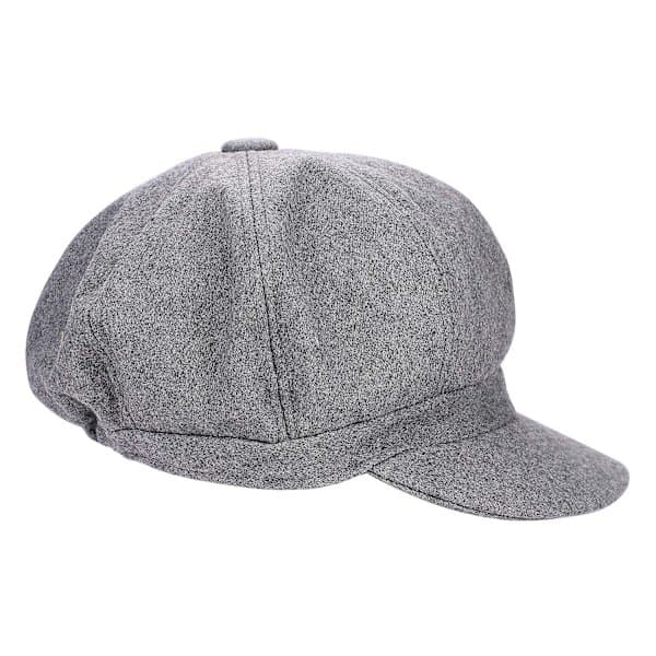 Baker Boy Hatt for Kvinner Jenter Basker Franske Luer 8-Panel Varm Ull Newsboy Hatt Grå