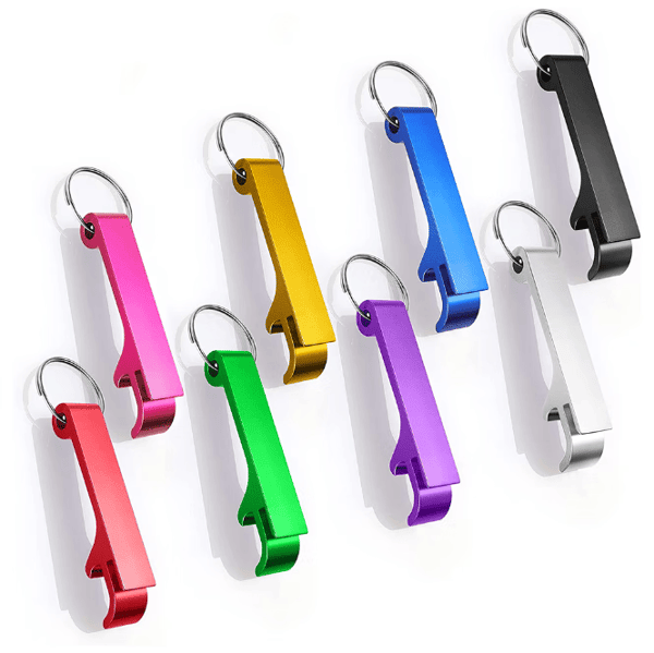 Keychain Bottle Opener, 8 Pcs Color Metal Multifunctional