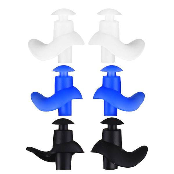 3 Par Silikon Öronproppar Återanvändbara Simproppar Universal Öronproppar Blandade Färger 3X2.5CM