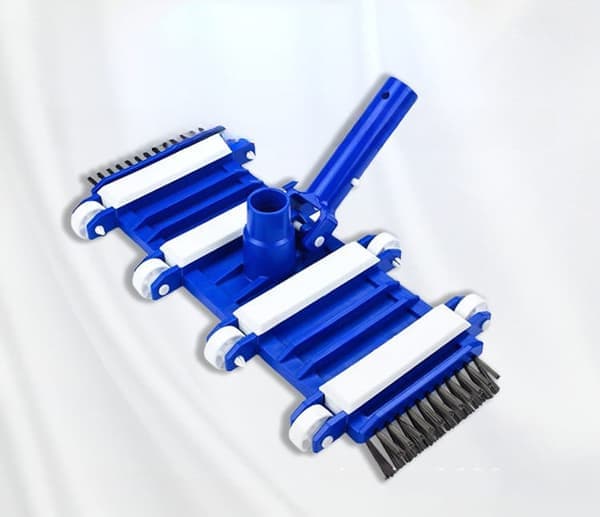 Pool Vacuum Cleaner - Pool Suction with Wheels - Flexible Bottom Brush for Pool Cleaning, Universal Connection