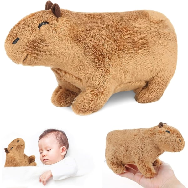 20 cm pehmonukke, söpöt pehmonuket, realistinen capybara-pehmo, miniiloinen pehmokapybara, syntymäpäivälahja lapselle