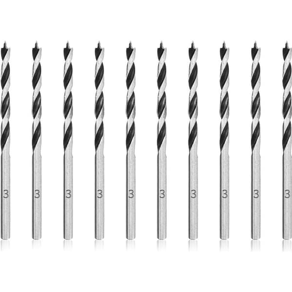3 mm spiralbor til træ, 10 dele, professionelle træbor, centreringsbor til træ